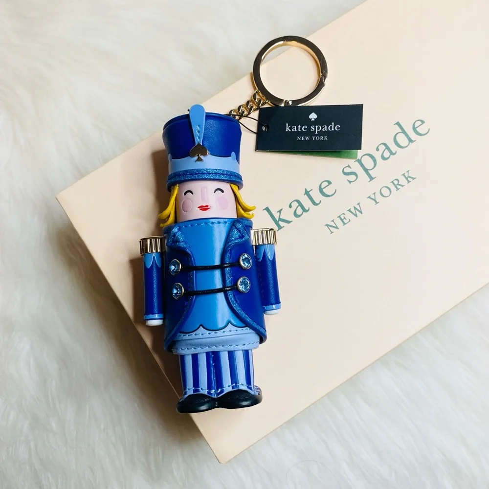 Kate Spade Oh What Fun 3D Nutcracker Key Chain KJ963 Blue Multicolor New